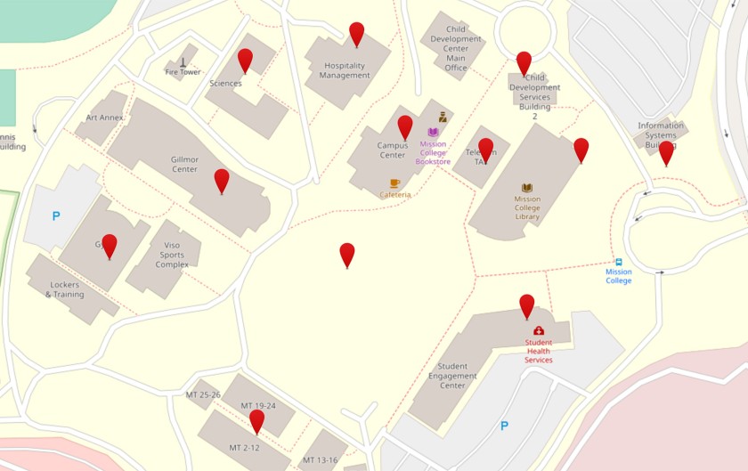 Map of campus.